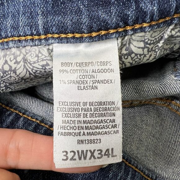 Cody James Jeans Mens 32x35 Medium Wash‎ Equalizer Slim Straight Stretch Denim - Picture 3 of 10